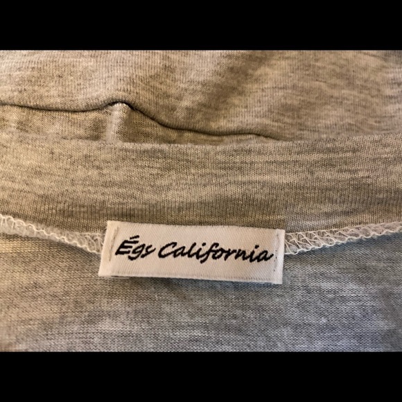 𝅺EGS California Lace Gray with Cream Sleeves Top S - Picture 7 of 8